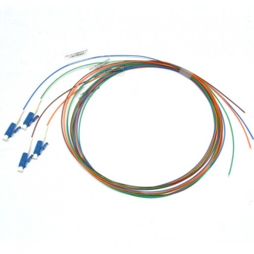 Кольорові пігтейли оптичні LC / UPC MM (OM3), Easy strip, 4 шт