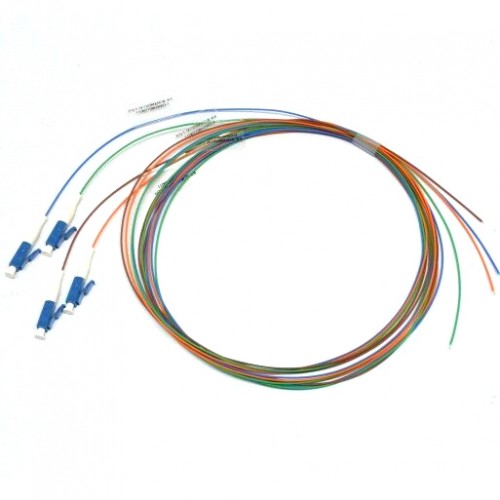 Набір кольорових пігтейлів LC / UPC 1.5 м, SM, Easy strip, для 4 волокон