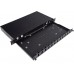 Патч-панель 24 порта 12 SCDuplex, пустая, кабельные вводы для 2xPG13.5 и 2xPG11, 1U, черная