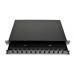 Патч-панель 24 портов 12 SCDuplex, пустая, кабельные вводы для 6xPG13.5 и 6xPG11, 1U