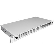 Патч-панель 48 портов 24 SCDuplex, пустая, кабельные вводы для 6xPG13.5 и 6xPG11, 1U, серая.