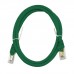 Патч-корд S/FTP, 0.5 метра, cat 6А, зеленый, L&W ELECTRONICAL