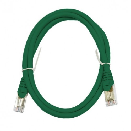 Патч-корд S/FTP, 2 метра, cat 6А, зеленый, L&W ELECTRONICAL